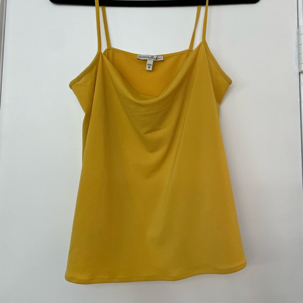 Yellow Cowl Neck Tank